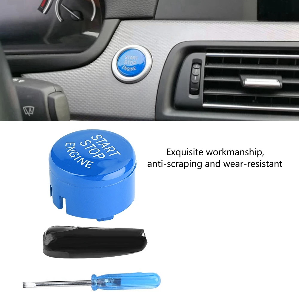 Car Engine ABS One-Button Start Button anti-rust colorfast Anti-scraping fit for BMW F30 G/F Disk Bottom with Start&Stop