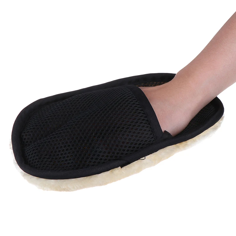 1 шт. набор для ухода за обувью водонепроницаемые тканевые перчатки коралловый флис бархатная Чистящая губка для мытья перчатки