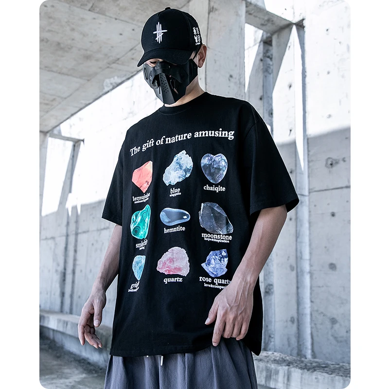 

Футболка мужская хлопковая, с коротким рукавом, в стиле Харадзюку