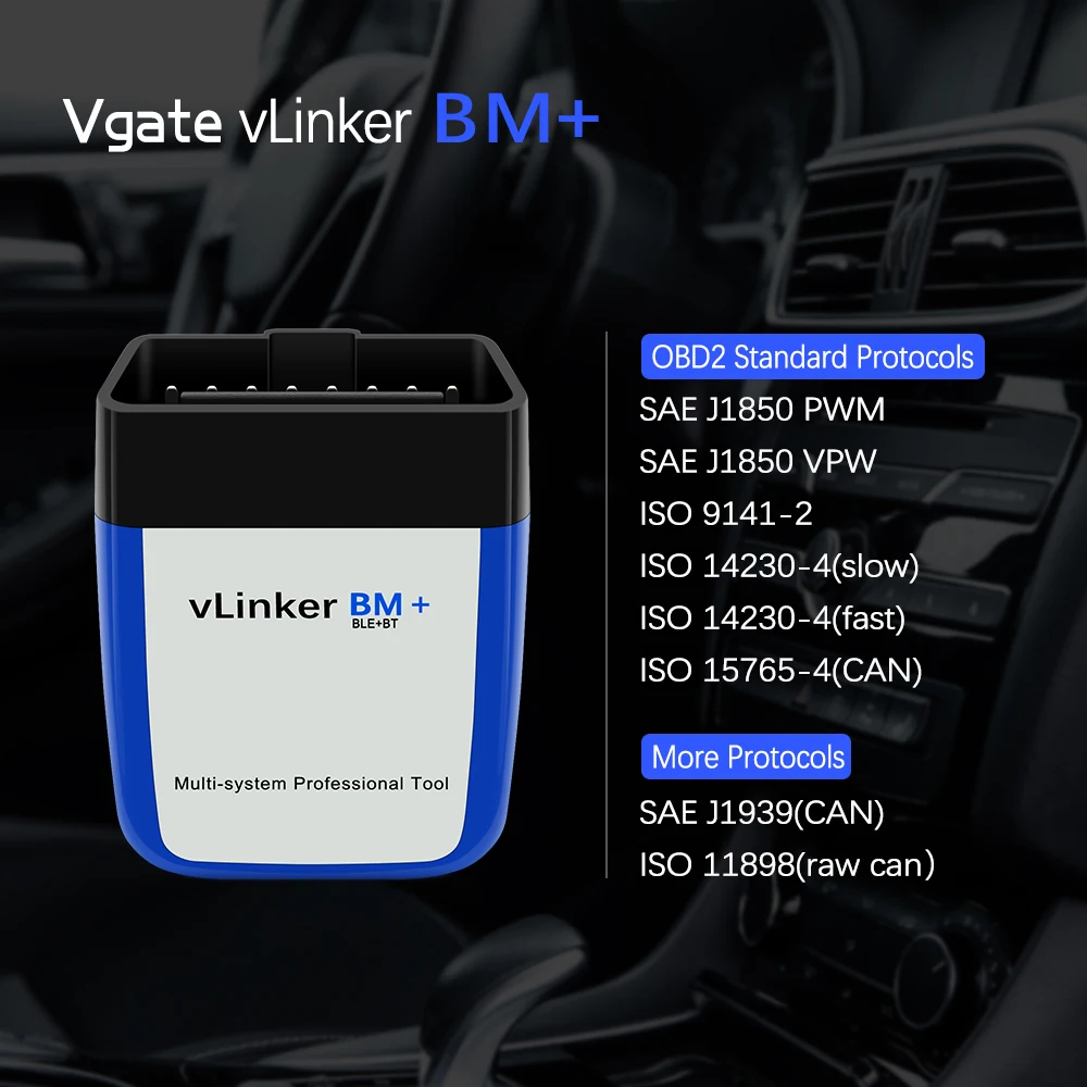 portable car battery charger Vgate vLinker BM+ For BMW Scanner Bluetooth 4.0 wifi OBD 2 Car Diagnostic Auto Tool ELM327 V2.2 vLinker BM automotive battery charger