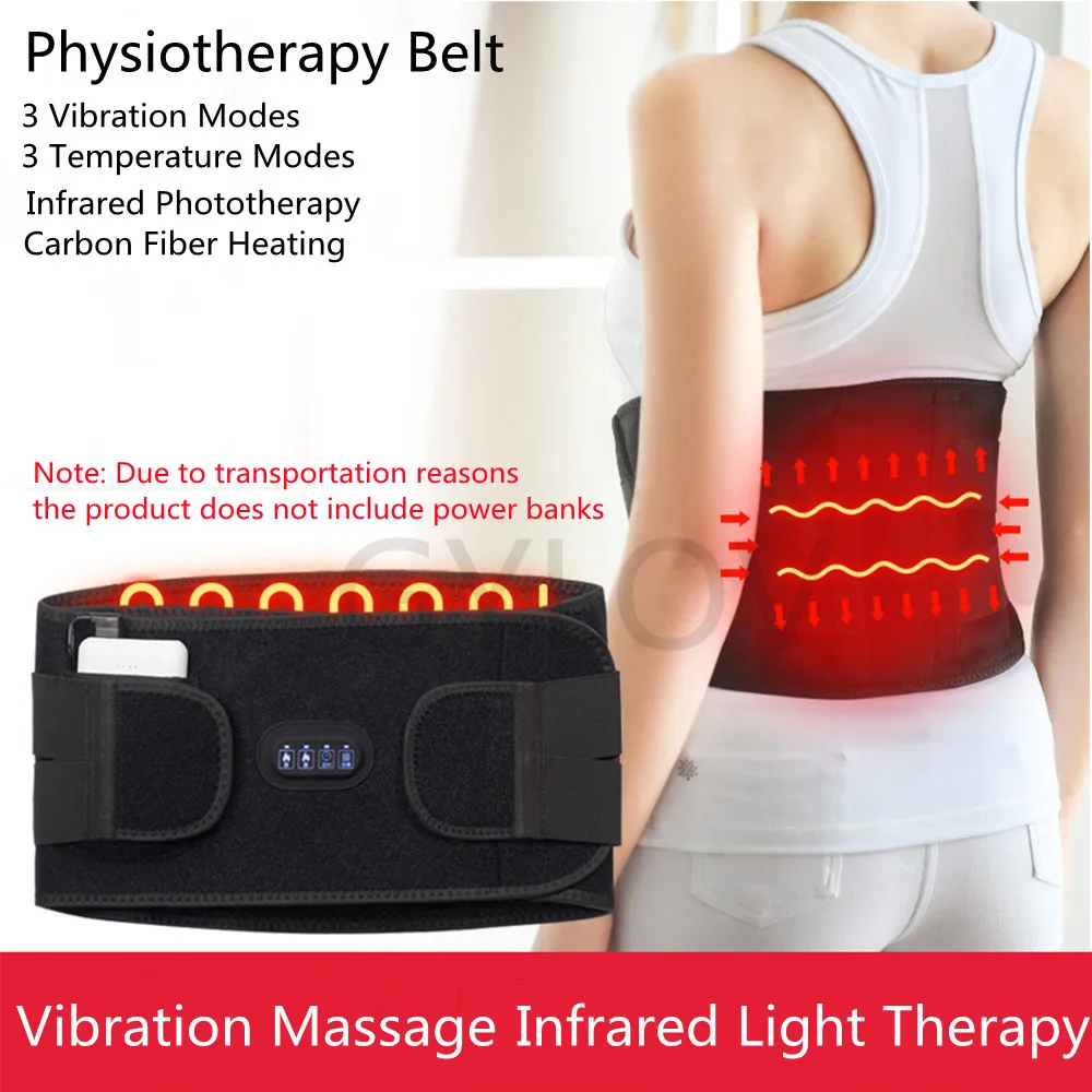 LowerBackHeatingWaistBeltInfraredVibrationMassageBeltBelly