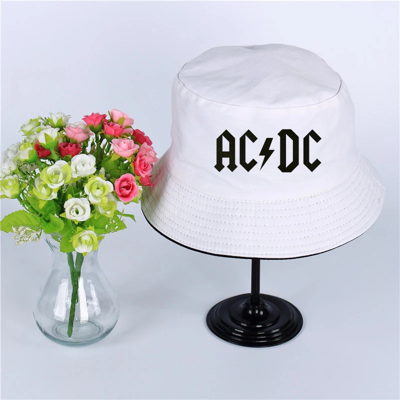 Логотип ACDC летняя шляпа Женская Мужская Панама, шляпа-Панама логотип ACDC дизайн плоский солнцезащитный козырек рыбалка, рыбак шляпа