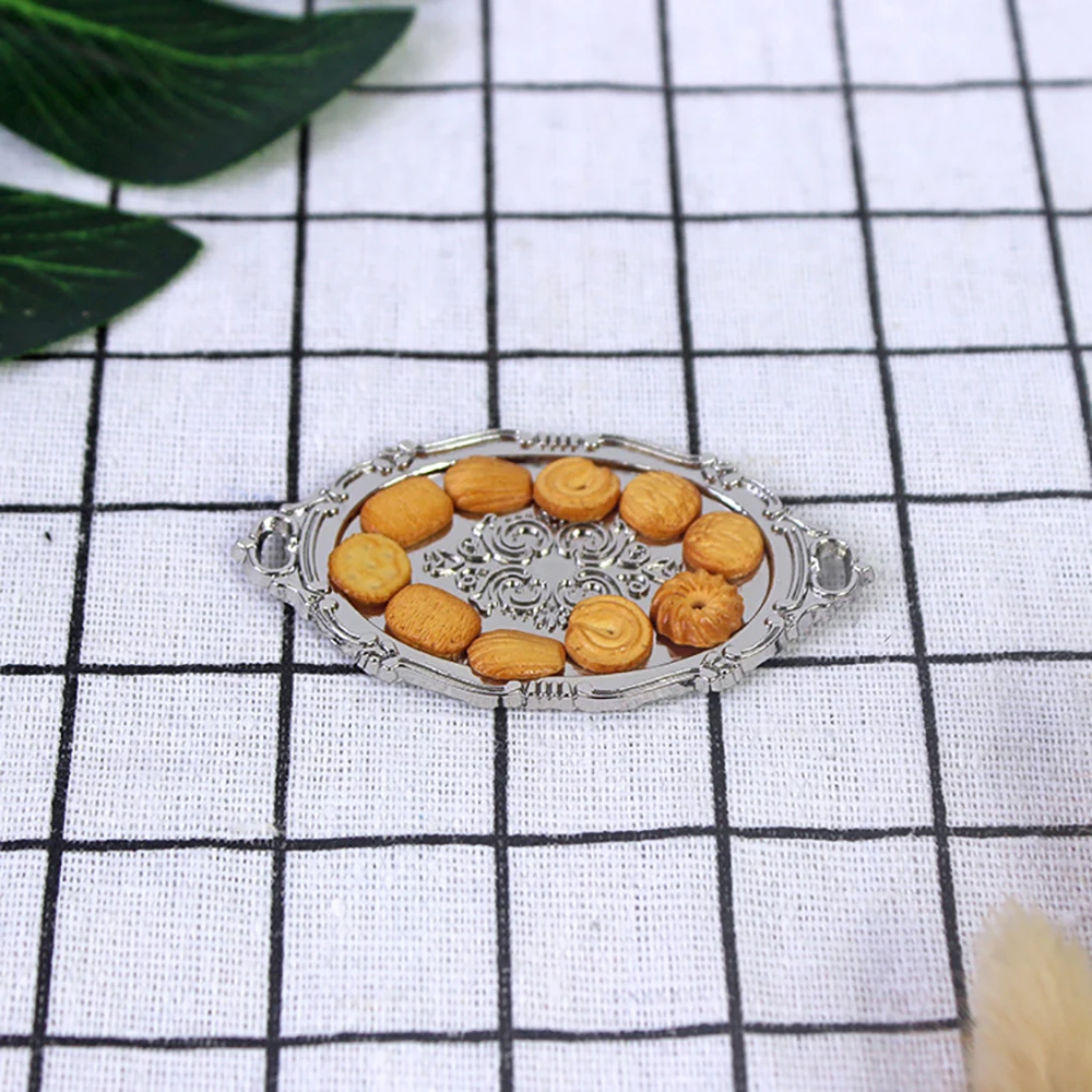 1/12 Dollhouse Miniature Accessories Mini Food Tray Simulation Furniture Dessert Fruit Plate for Doll House Decoration 5