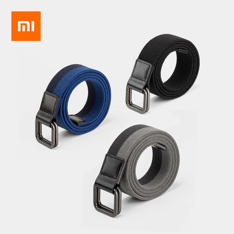 

Xiaomi Qimian Stretch Fabric Sports Belt 38MM Wide Belt Elastic Free Double Ring Alloy Buckle Men's Belt Fashion Sport Waistband