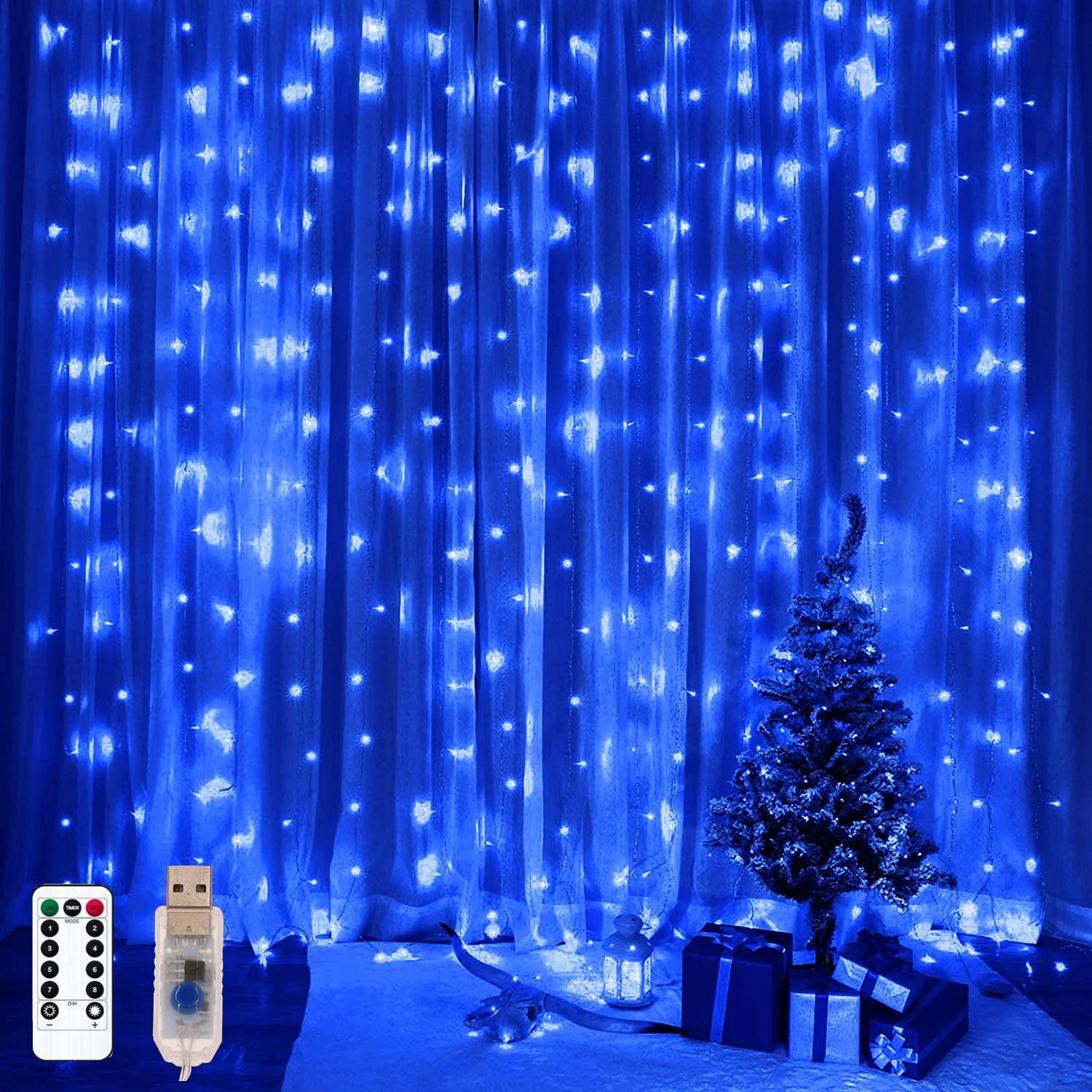 Guirlande lumineuse pour chambre à coucher, 10 m, 100 LED, blanc chaud,  alimentée par USB, lumières