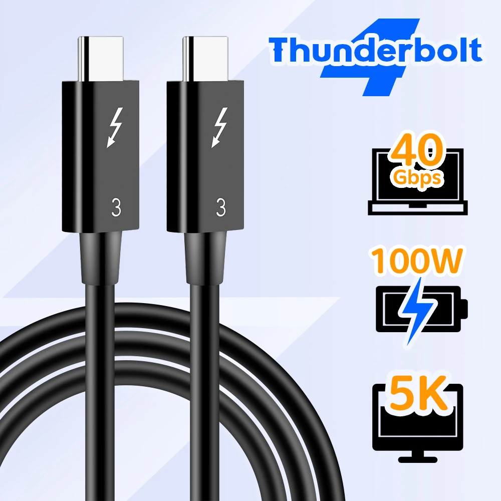 Thunderbolt 4 ̺ 8K  40Gbps Ƽ USB C Ʈ 4 ̺ 2M 100W  8K  Ʈ 3 ȣȯ