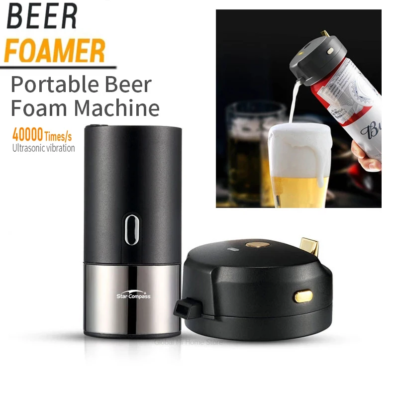 1PC Ultrasonic Beer Foamer Canned Beer Bottle Filler Bubble Foam