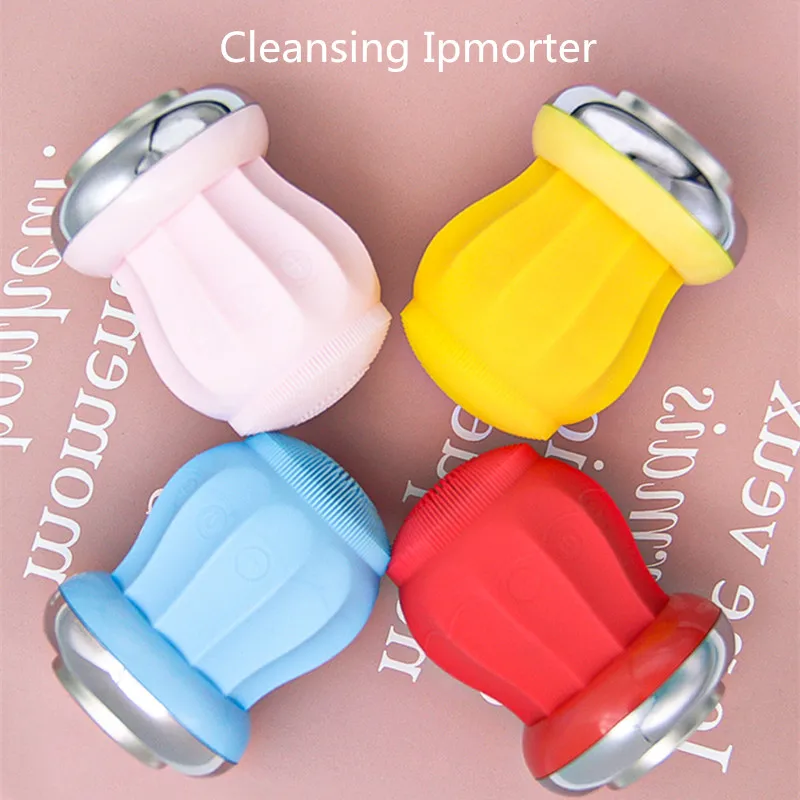 

2022 Heating Vibration Facial Massager Electric Silicone Face Clean Brush Deep Cleansing Massage Ultrasonic Blackhead Remover