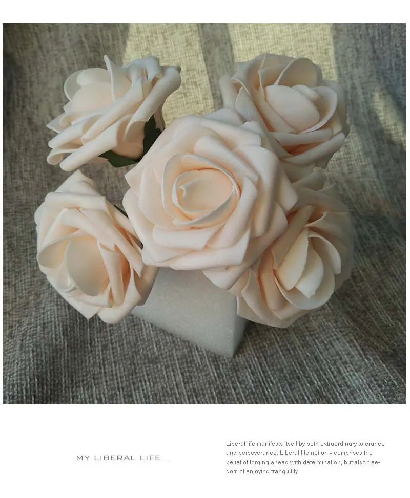 50X ярко-синие розы Искусственные цветы «сделай сам» Свадебный букет для невесты свадебные центровки лотов