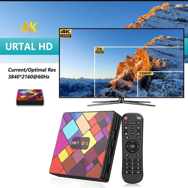 HK1 Cool Android 9,0 tv Box 4K Четырехъядерный 4+ 64G wifi Bluetooth IP tv Top Box