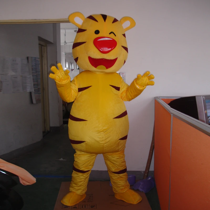 

Tigger mascot Anime Animal Tigger Cosplay Pajamas Adult Unisex Onesie Fleece Party Dresses Jumpsuit