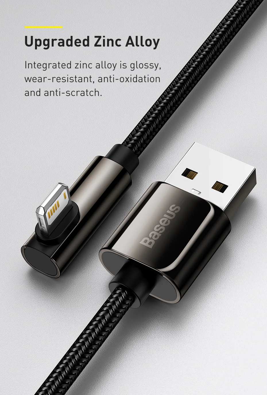 Cáp sạc lightning Legend Series Elbow Fast Charging Data Cable USB to iP 2.4A