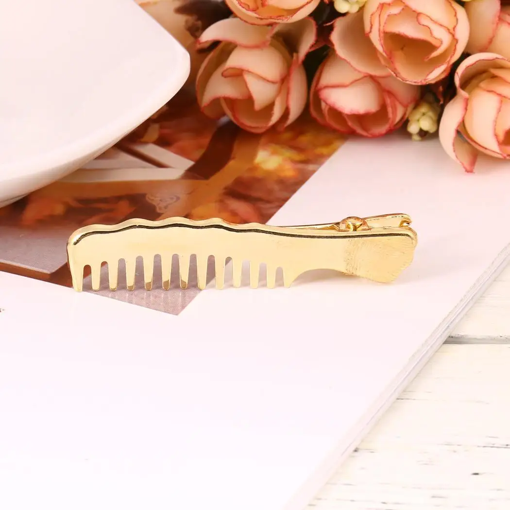 Женская мода личности в форме расчески сплав волос повседневное покрытие золото