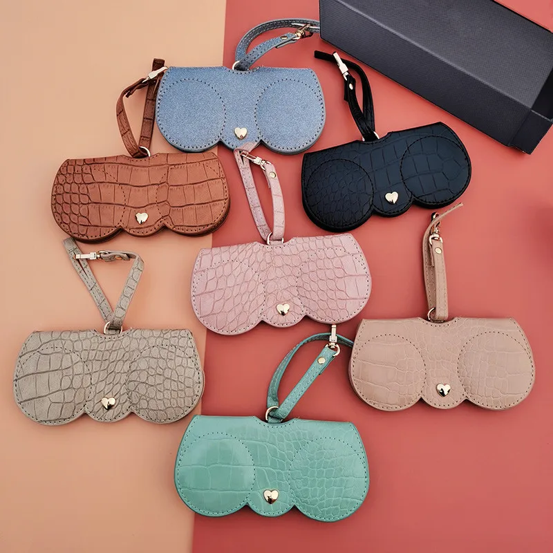 

2020 Popular Crocodile Pattern Sunglasses Cases Sunglasses Bag Glasses Box Glasses Protective Sleeve PU Leather Glasses Case