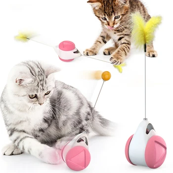 

Cat Tumbler Pet Toys Cat And Dog Toy With Wheels Automatic Tease Cat Ball Self Play Artifact Pet Toy Supplies Dog Accessories