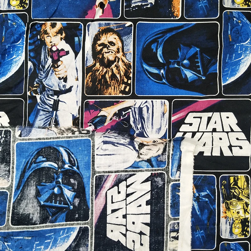 Хорошая синяя подошва Звездные войны Ткань хлопковая ткань Звездные войны герой Дарт Вейдер печатная ткань материал для шитья для DIY Одежда для мальчиков