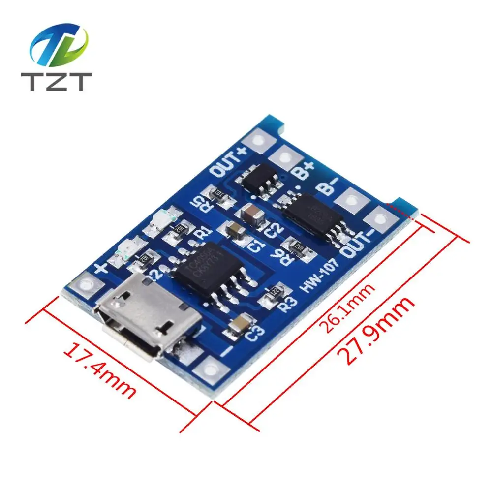 Type c/Micro/Mini USB 5V 1A 18650 TP4056 модуль зарядного устройства литиевой батареи зарядная