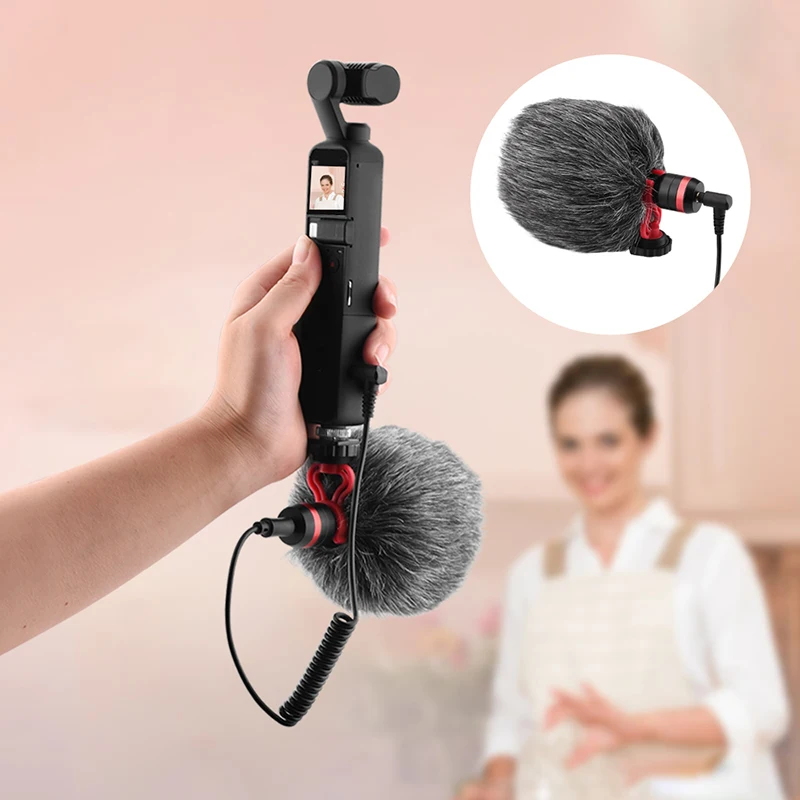 Проводной конденсаторный микрофон для видеозаписи ветрозащитный DJI Pocket 2 Do-It-All
