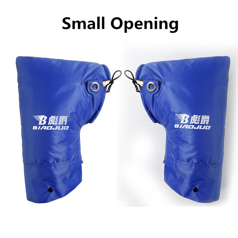 small opening 2 шт. зимняя водонепроницаемая мотоциклетная ручка скутера, перчатки для скутера, ручки для руля Спортивного Велосипеда, защита для рук, ветрозащитные перчатки - Цвет: small opening