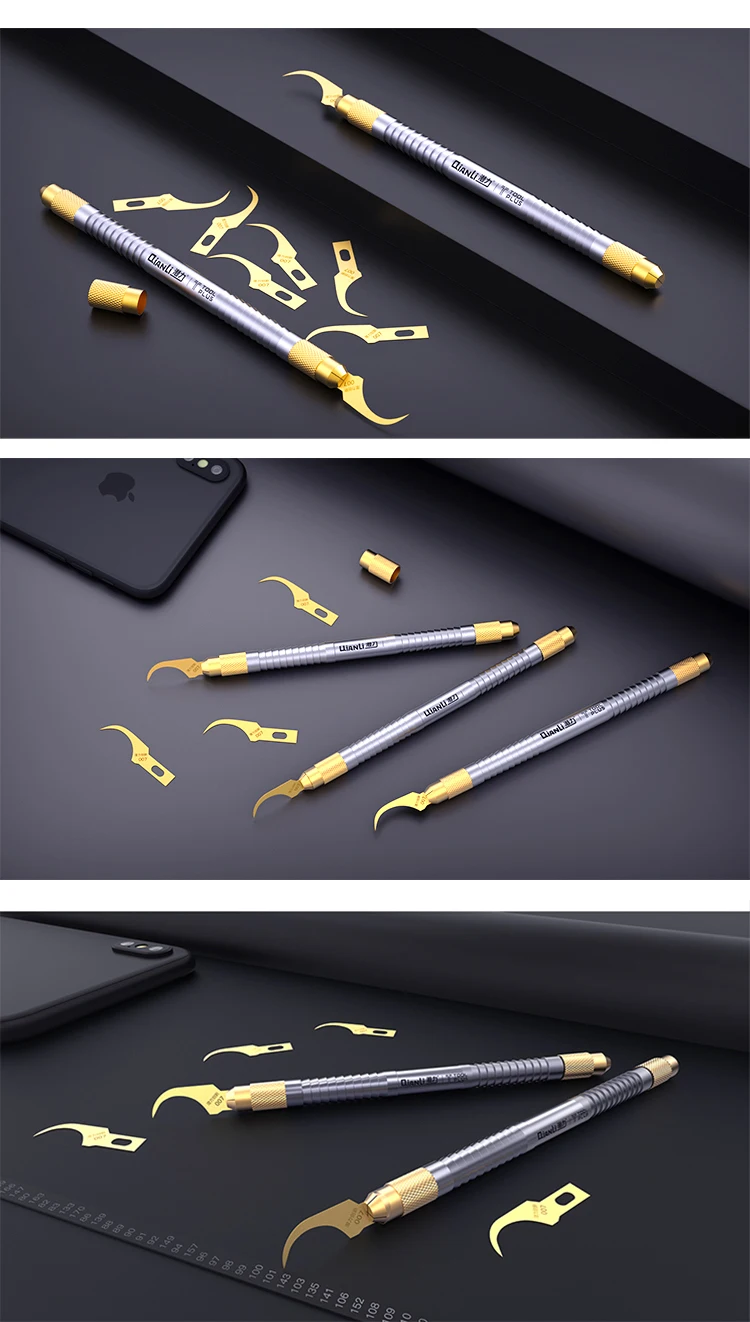 Glue remover knife blade tip is only 0.1mm Glue removal blade QIANLI 007 edge glue remover Double-headed shank FOR IPHONE