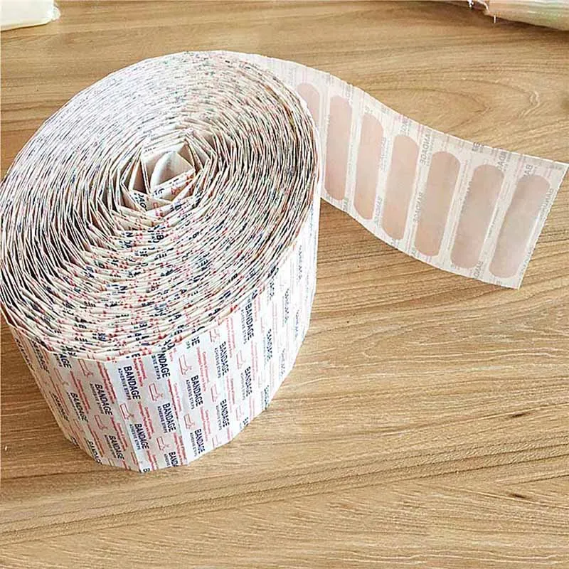 Vendaje de primeros auxilios impermeable para heridas, cojín adhesivo para hemostasia, 100 Uds.