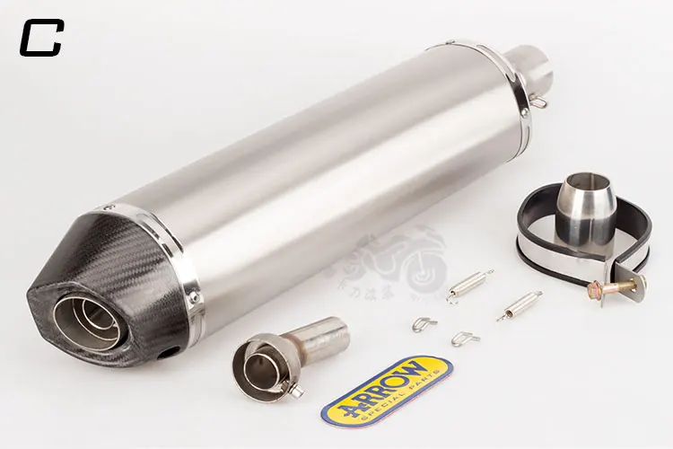 620 мм moto rcycle Akrapovic стрела углеродного волокна головка выхлопная труба moto TMAX500 TMAX530 XMAX300 плюс длинное большое смещение