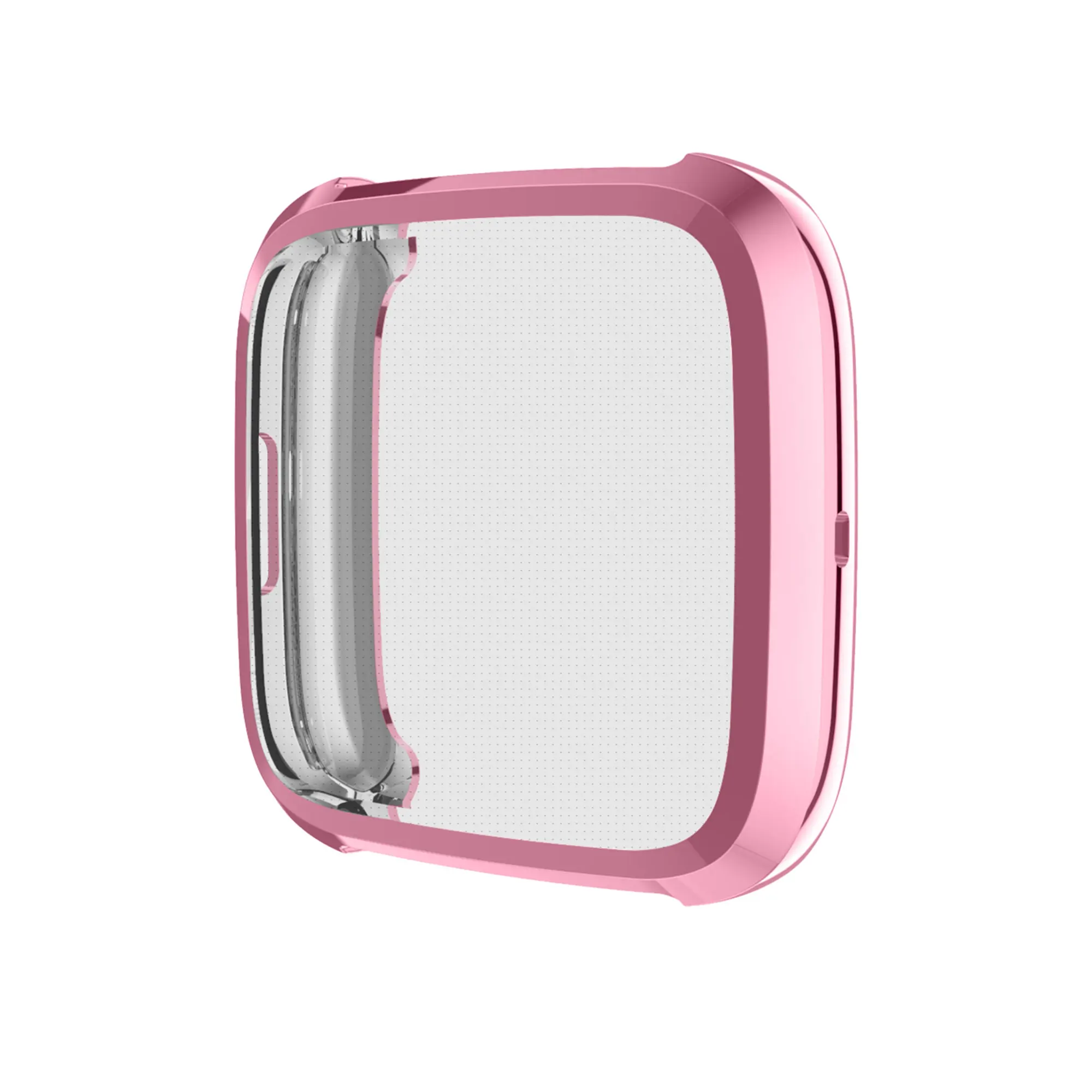 360 градусов полное покрытие для Fitbit Versa 2 защитный чехол покрытие Защитная крышка для Fit Bit Versa 2 Аксессуары для часов - Цвет: rose pink