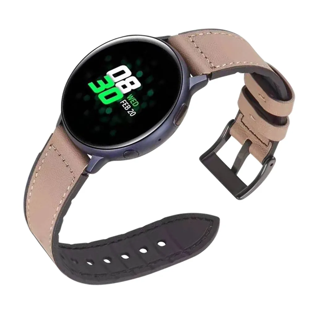 Кожаный ремешок для часов Samsung Galaxy Watch 3 41 мм 45 мм/42 мм/46 20 22 браслет Huawei GT 2 1 42 46