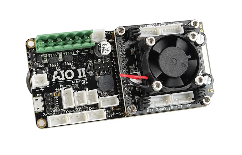 AIO II V3.2 материнская плата все в одном 32 бит микроконтроллеры 32bit ST820 драйвер 256 Microsteps плата контроллера с марлином для 3D-принтера с ЧПУ