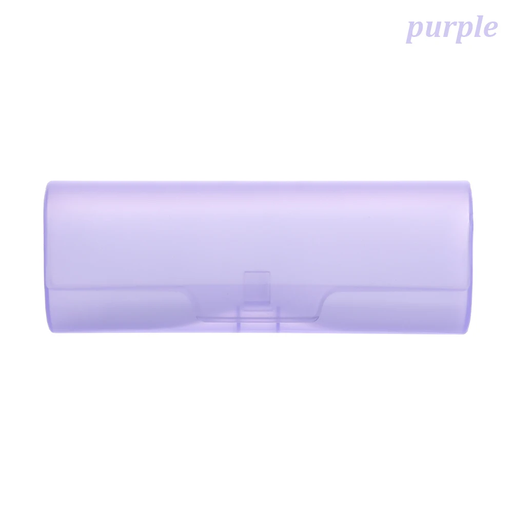 Style 2 purple Портативный Чехол для очков, Женский полупрозрачный жесткий пластиковый Простой Футляр для очков, защитный чехол для очков - Цвет: Style 2 purple