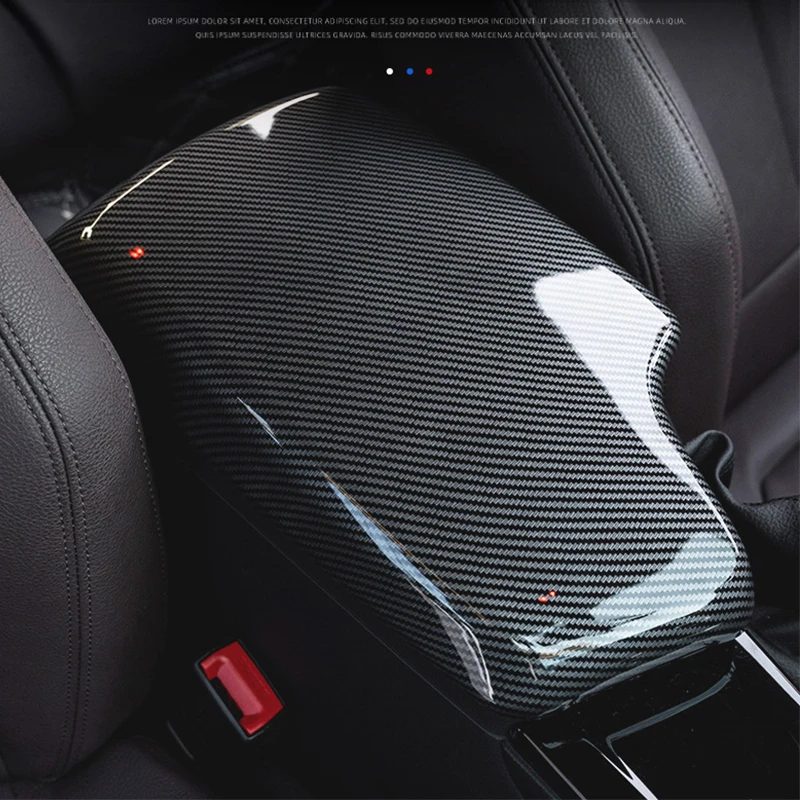 

Carbon Fiber Color Car Center Armrest Box Protective Cover Auto Seat Arm Rest Box Cover For BMW 3 4 Series 3GT F30 F34 F36 13-19