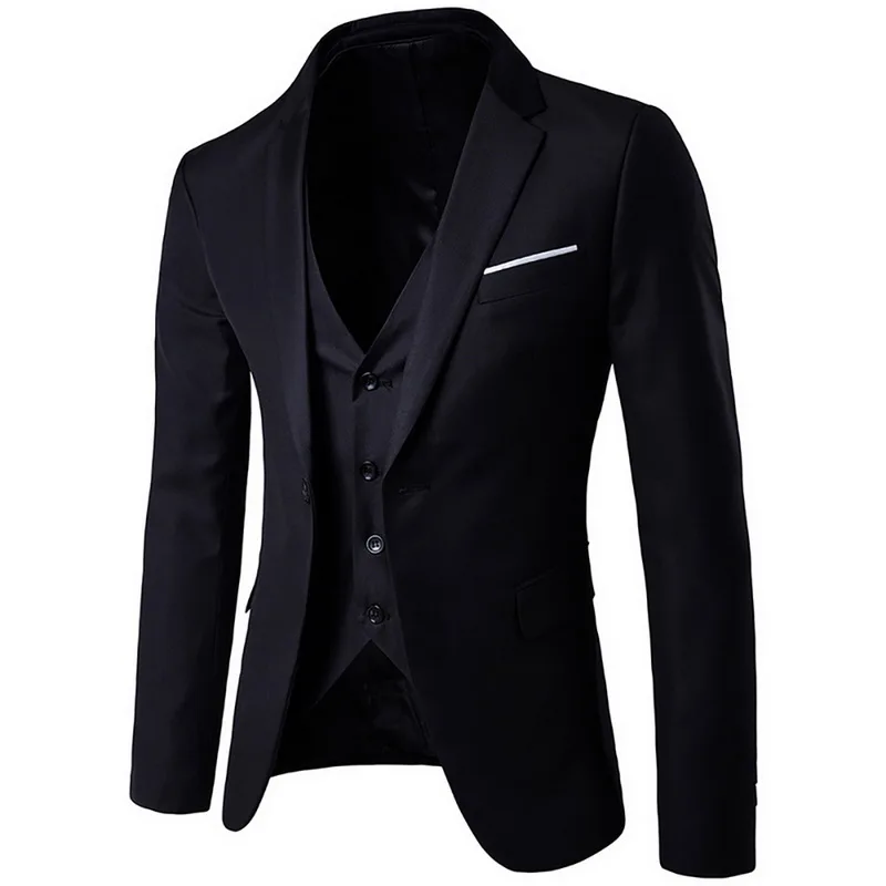 WENYUJH 2019 New 3 Piece Men's Fashion Slim Suits Men Business Casual Clothing Suit Men Blazers Jacket Trousers Vest Sets S-3XL WENYUJH 2019 New 3 Piece Men's Fashion Slim Suits Men Business Casual Clothing Suit Men Blazers Jacket Trousers Vest Sets S-3XL