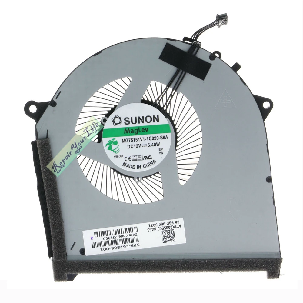 CPU+GPU 冷却ファン HP OMEN 4 Pro PC 15-DC L30204-001 L29354-001用 並行輸入 ノートパソコンCPU + GPU冷却ファン HP OMEN RTX3060 16-K 16-N Pro TPN-