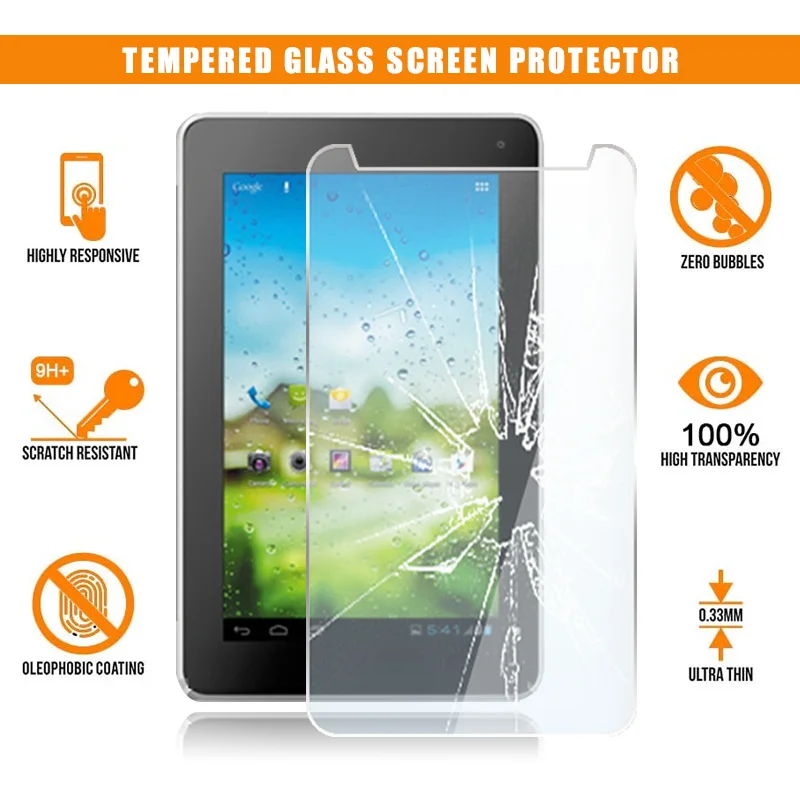 

Защитная пленка для экрана Huawei MediaPad 7 Lite 7,0 ", закаленное стекло 9H Premium, устойчивая к царапинам, защита от отпечатков пальцев