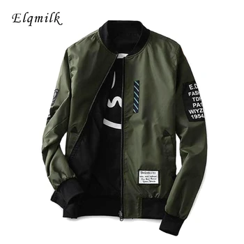 

Bomber Jacket Men Pilot with Patches Green Both Side Wear Thin Pilot Bomber Jacket Men Wind Breaker Jacket Men