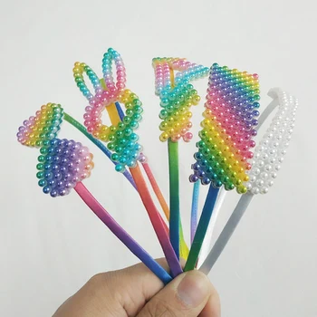 

Brand Girls Pearl Headband Colorful Headwear for Girls Cute Hairbands Birthday Party Kids Fashion Hair Accessories