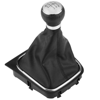 

6 Speed Car Gear Shift Knob Lever Stick Gaitor Boot Cover for Golf 6 MK5 MK6 Jetta 2005-2014