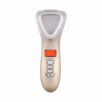 

New Household Beauty Instrument Hot Cold Hammer Massage Facial Ultrasonic Vibration USB Rechargeable LED Light Home Use Therapy