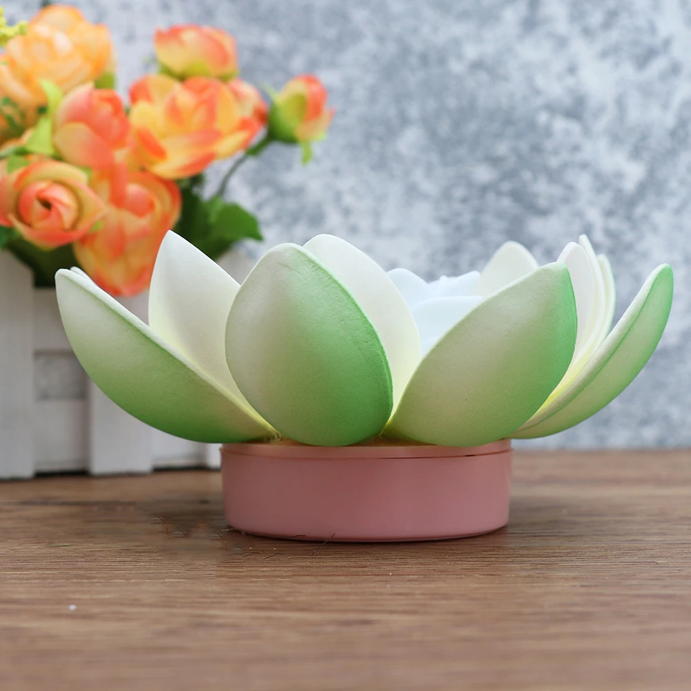 

2pcs LED Lotus Candle Light Garland Candle Lamp Floating Flameless Candle Light for Party Festival Floating Candle Fairy Lights