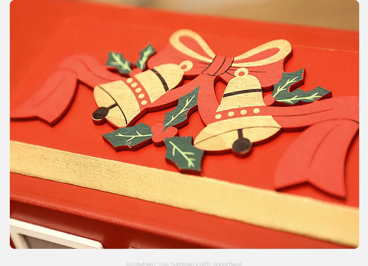 Подарок на год для детей игрушки деревянный красный Рождественский грузовик дерево автобус поезд Рождественский Адвент обратный отсчет календарь коробка настольные украшения