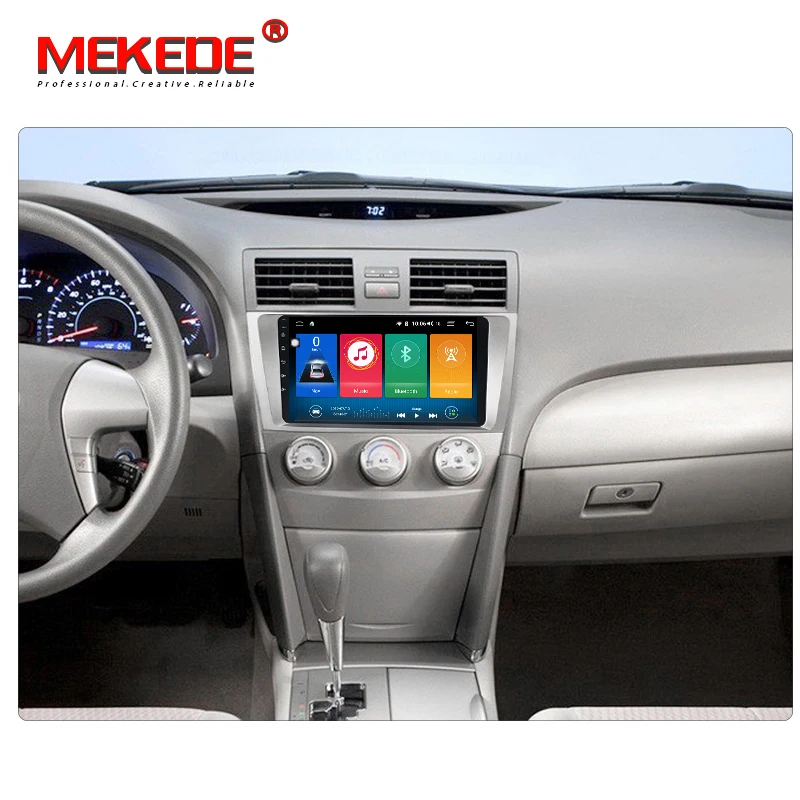 Best MEKEDE Android9.0 Eight core Car multimedia player Car DVD gps navigator for toyota camry 2007-2011 with 64G ROM BT radio 5