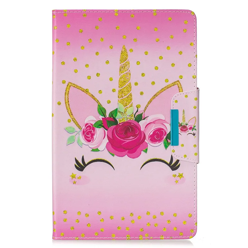 Wekays For Samsung Tab A6 10.1 Cartoon Unicorn Leather Case For Samsung Galaxy Tab A6 A 6 2016 10.1 T585 T580 T580N Cover Cases