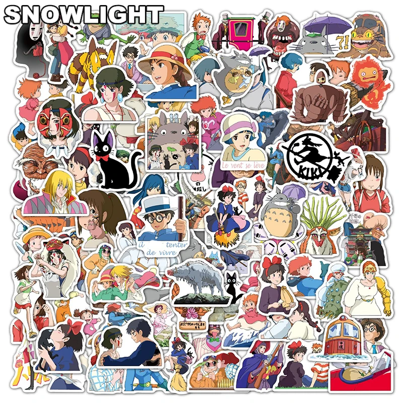 10/50pcs/set Miyazaki Hayao Cartoon Anime Laputa: Castle In The Sky Stickers For Kid Case Helmet Luggage Laptop Skateboard Mixed