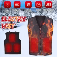 Зимний гибкий электрический теплый жилет для одежды, открытый инфракрасный тепловой жилет, куртка для рыбалки, пешего туризма, толстые Жилеты для женщин и мужчин
