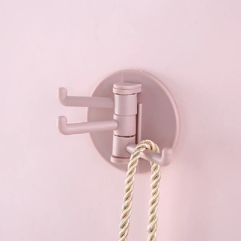 Selling  Solid Color Free Punching Door Without Trace Nail Small Hook Clothes Hook Mounted Wall Hook Wall Hooks Decorative