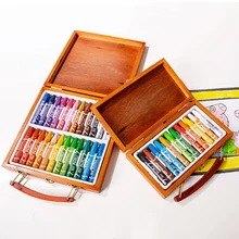 12/24 цветов нетоксичный художественный Рисование инструмент для живописи масляная пастель набор карандашей с деревянной коробкой для граффити живопись школьные товары для рукоделия