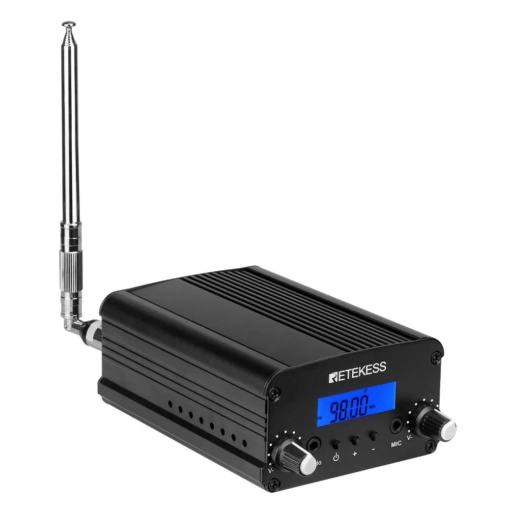 Retekess TR509 Wireless FM Broadcast Transmitter Stereo Radio Station Campus Amplifier AUX Input For Drive-in Church CinemasRetekess TR509 portable FM Transmitter broadcasting stereo remote transmitter Support AUX/MIC Input For Theater Radio station bluetooth microphone