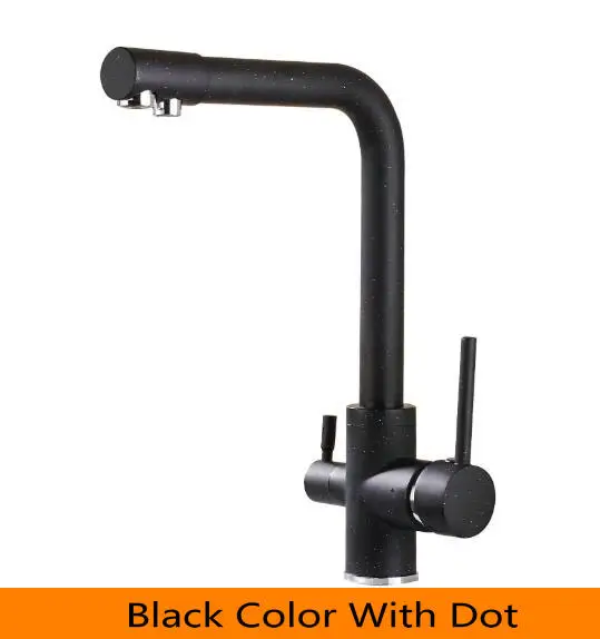 black and dot Модный античный кухонный поворотный умывальник на бортике torneira cozinha смеситель с одной ручкой смеситель JM2235 - Цвет: black and dot