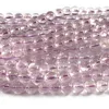 Veemake Natural Genuine Clear Purple Kunzite Spodumene Cat's Eye Round Loose Gemstone Beads 7mm 7.8mm 1
