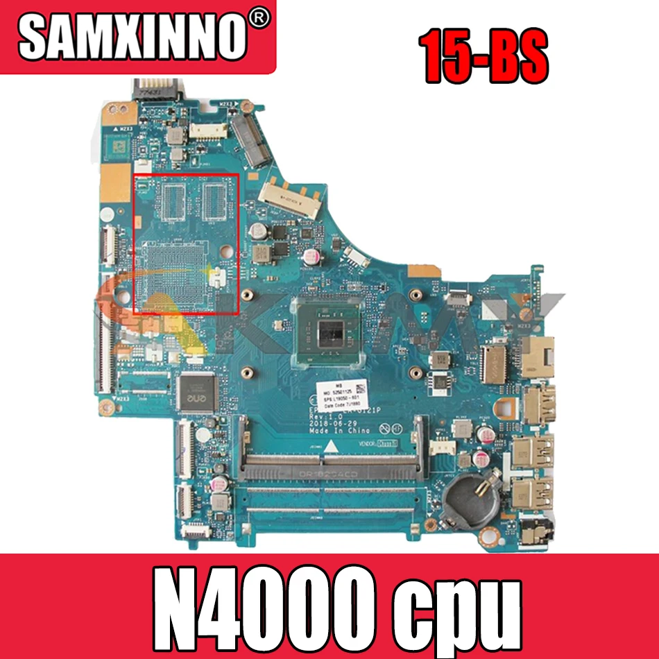 Для HP 15-BS Celeron N4000 материнская плата для ноутбука LA-G121P SR3S1 DDR4 | Компьютеры и офис